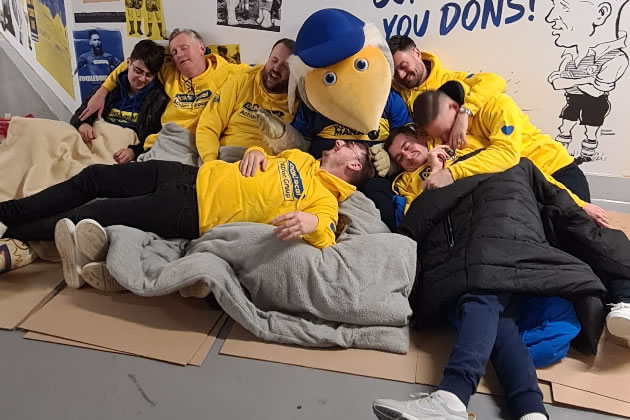 Haydon the Womble joined the most recent sleep out Credit: Dons Local Action Group