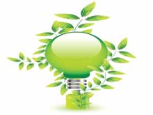 Green light bulb