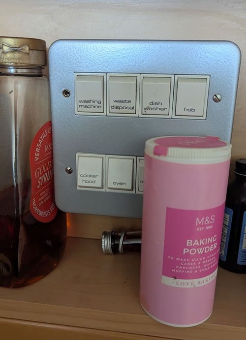 Switches in cupboard 