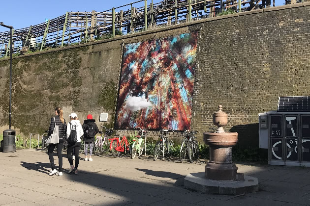 Latest in the series of temporary artworks at the site 