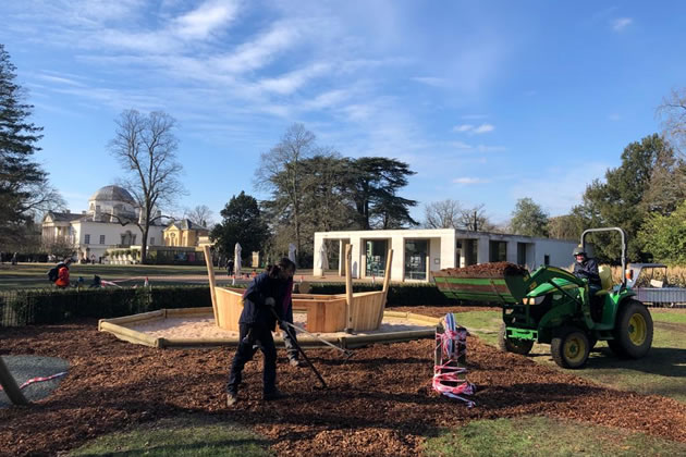 Chiswick House children's play area being prepared for opening
