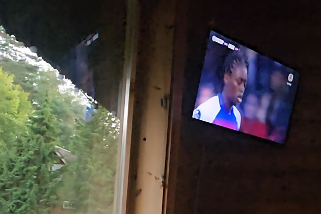 Thankfully we were able to watch England's victory in the Euros even in the Estonian Forest!