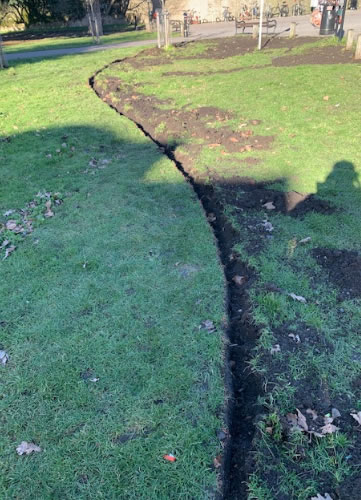 flower bed cut out 
