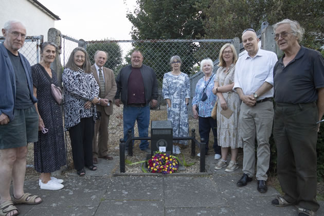 Attendees at the V2 memorial ceremony 