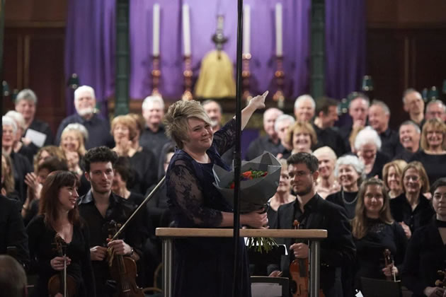 Hilary Campbell conducting West London Chorus