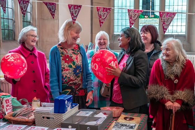 Volunteers with (second from left): Sue Green, Founder, Ealing Charity Christmas Card Shop and (fourth from left)&nbsp;Rupa Huq MP