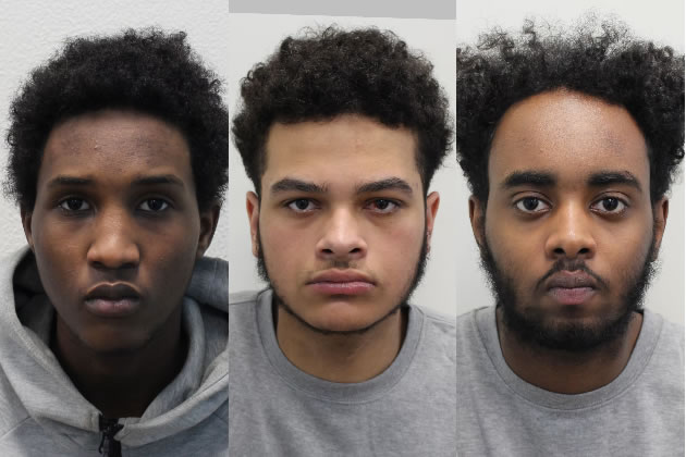 The trio who killed Hani - Abdallah Awil, Yousef Chamint and Ahmed Fatah