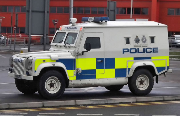Armoured Police Land Rover