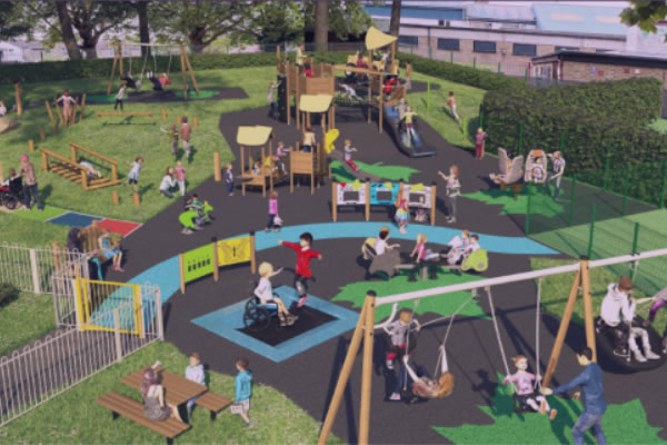 Visualisation of the new design for the play area from Wandsworth Council