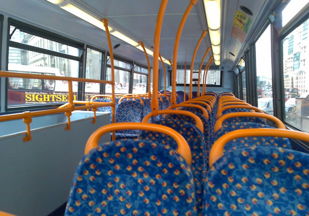 empty london bus