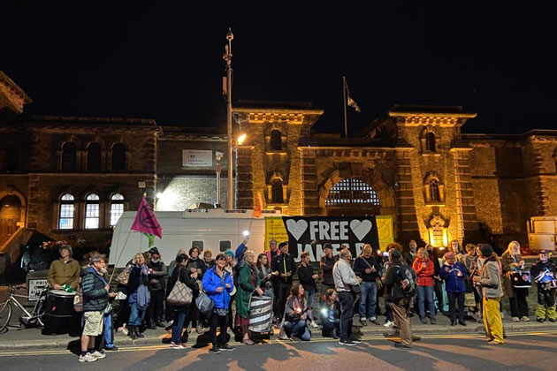 The vigil outside Wandsworth Prison