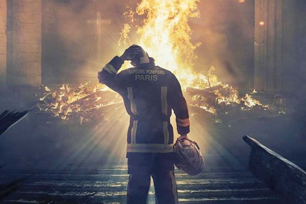 Notre Dame on Fire 