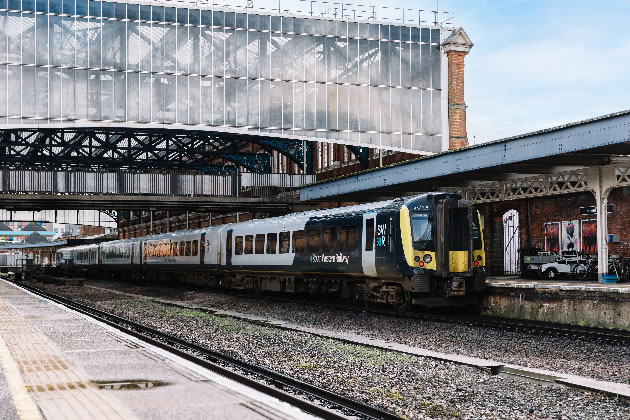 South Western Railway train at platform