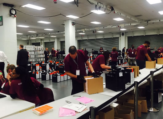 Vote counting today in Olympia. Picture: London Elects 