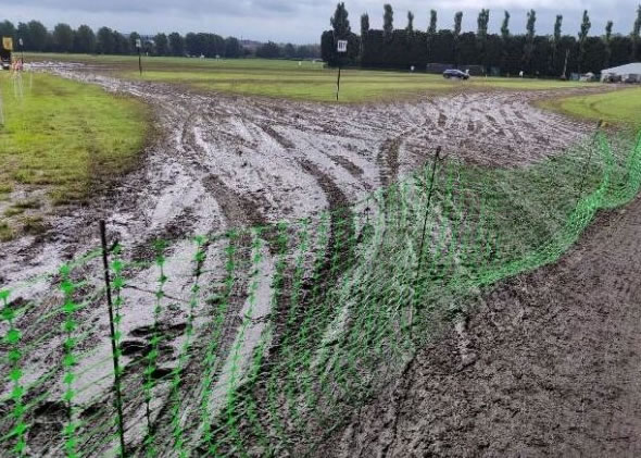 Wimbledon Park car park after the 2021 tennis championships