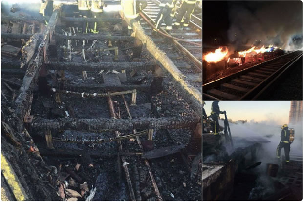 fire at Vauxhall South West Trains cancelled