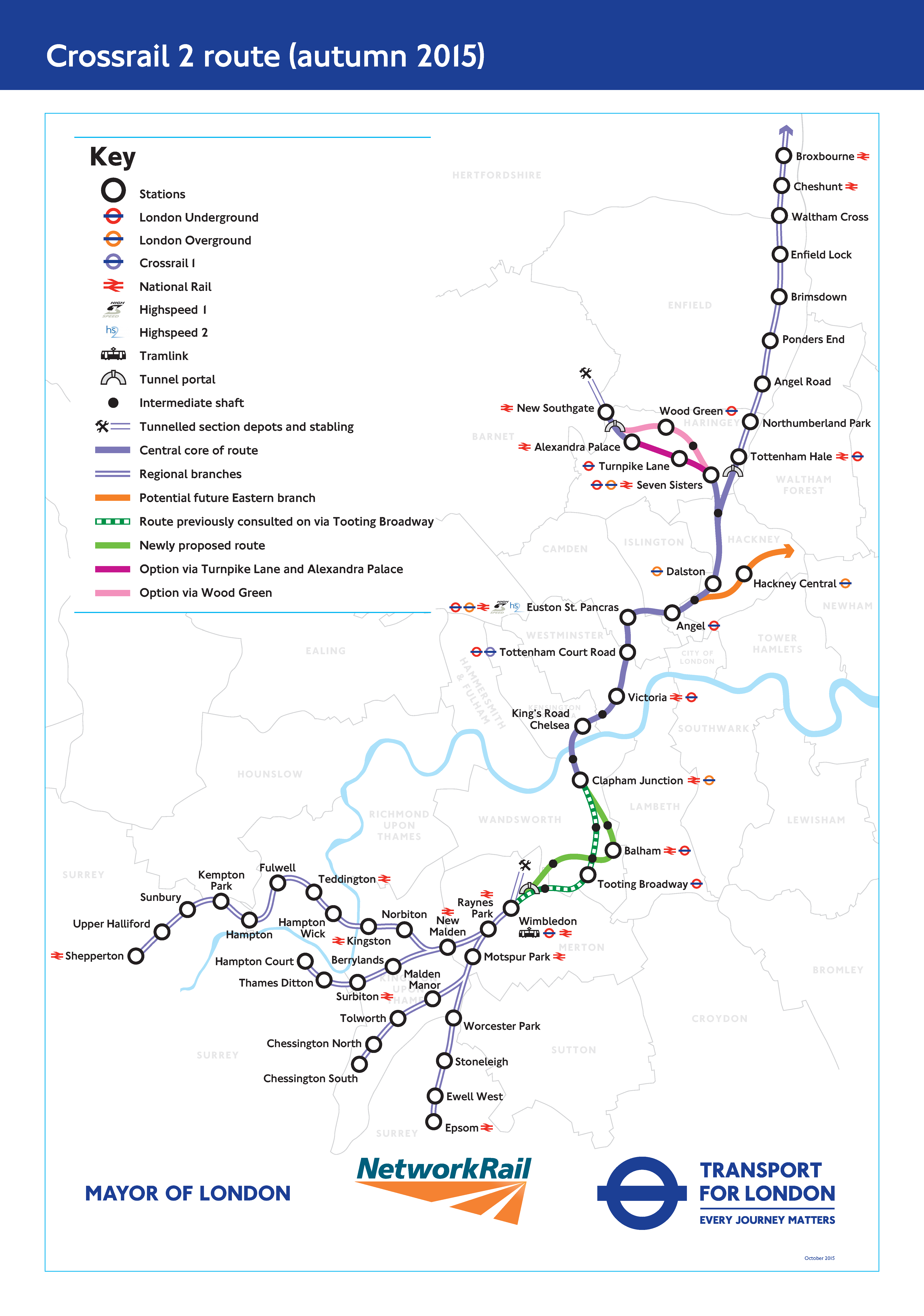 Crossrail 2 route