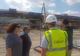 Leonie Cooper at AFC Wimbledon site