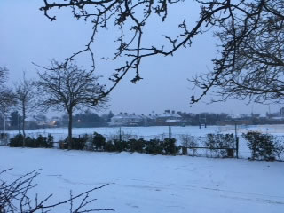 Old Ruts sports ground in the snow