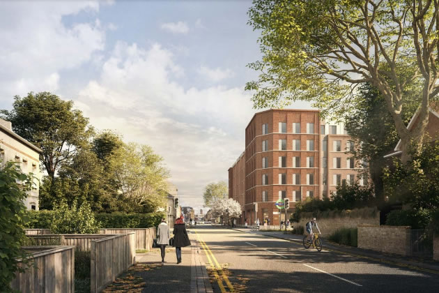 A visualisation of the planned halls of residence. Picture: Wimbledon College of Arts