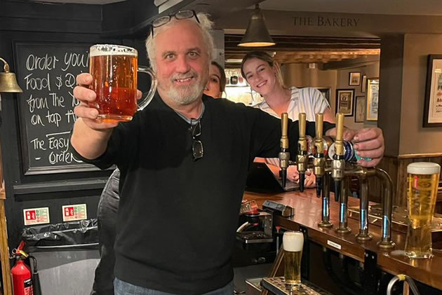 Andrew Ford at the Hand in Hand pub in Wimbledon