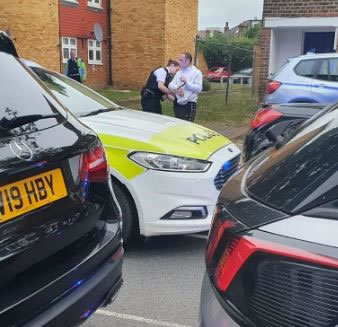 Police in Hartfield Road