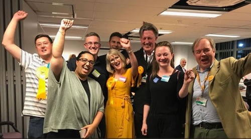 Merton Lib Dems celebrate win