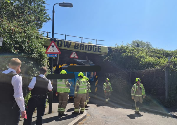 Lower Downs Road bridge strike