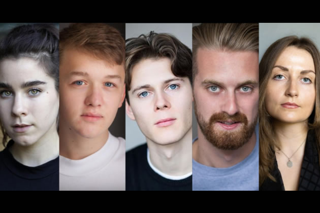 From left to right: Emily Littman, Finley Pile, Alfie Noble, Joseph Aylward and Mia Rose Finnigan