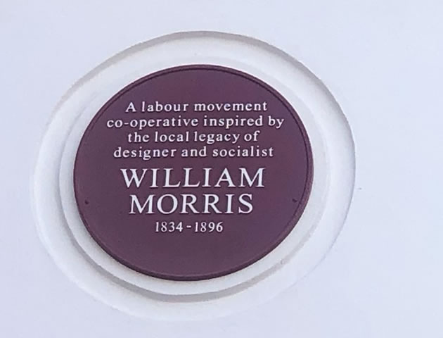 A roundel has been placed on the building