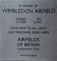 Wimbledon Airfield plaque