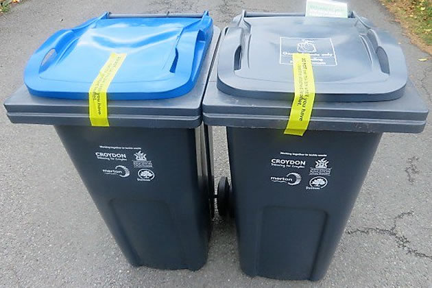 Merton Council recycling bins