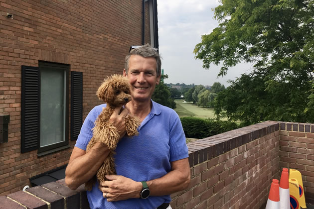 Richard Higgs with his dog sparkle said there is a buzz in Wimbledon when the tournament happens