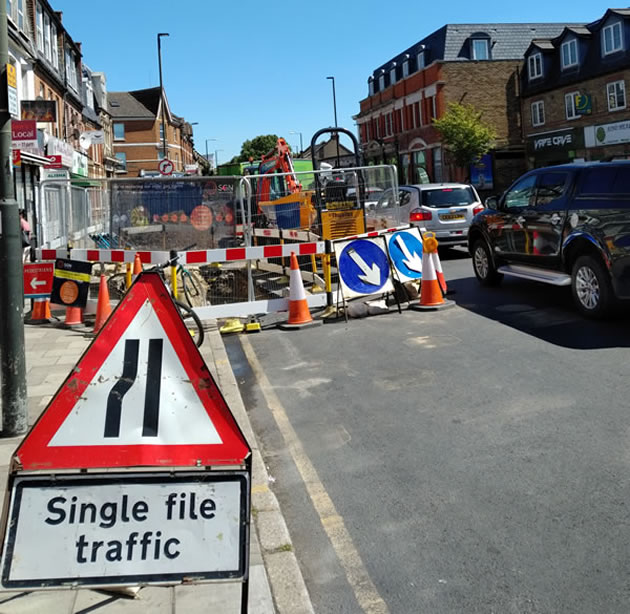 Kingston Road roadworks