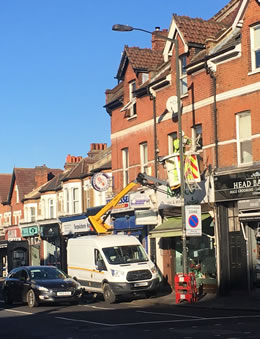 Christmas lights at South Wimbledon