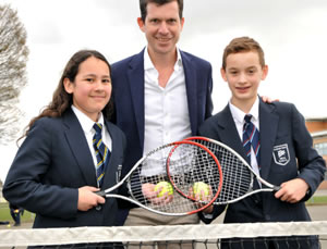 Tin Henman at Raynes Park High School