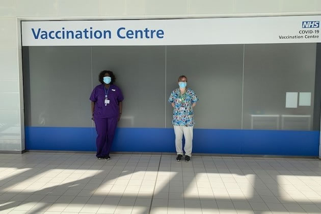 A covid-19 vaccination centre has been set up at Centre Court shopping centre in Wimbledon. Credit: SWLCCG.
